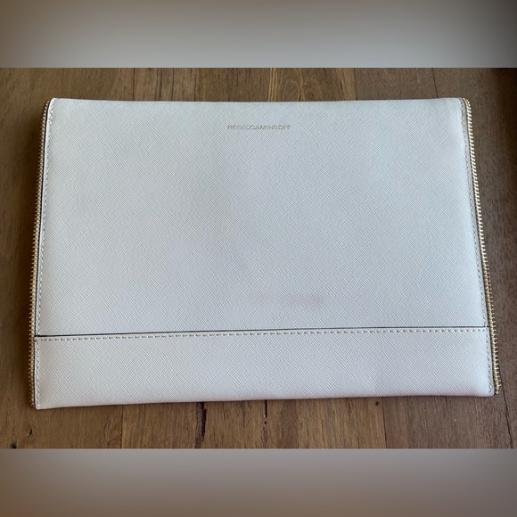 Rebecca Minkoff Leo Leather Envelope Clutch White - Picture 8 of 15